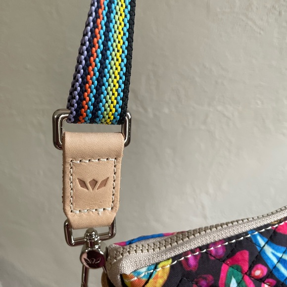 Consuela Crossbody Bag Pink and Blue with Artistic Geometric Design - Picture 3 of 3